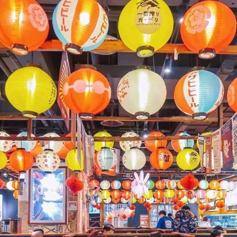 Commercial Fabric Printing - Japanese Korean Style Waterproof Hanging Lantern