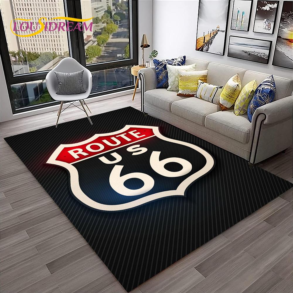 Commercial Road Printing - Mother Road,Historic Route 66,mãe estrada Carpet