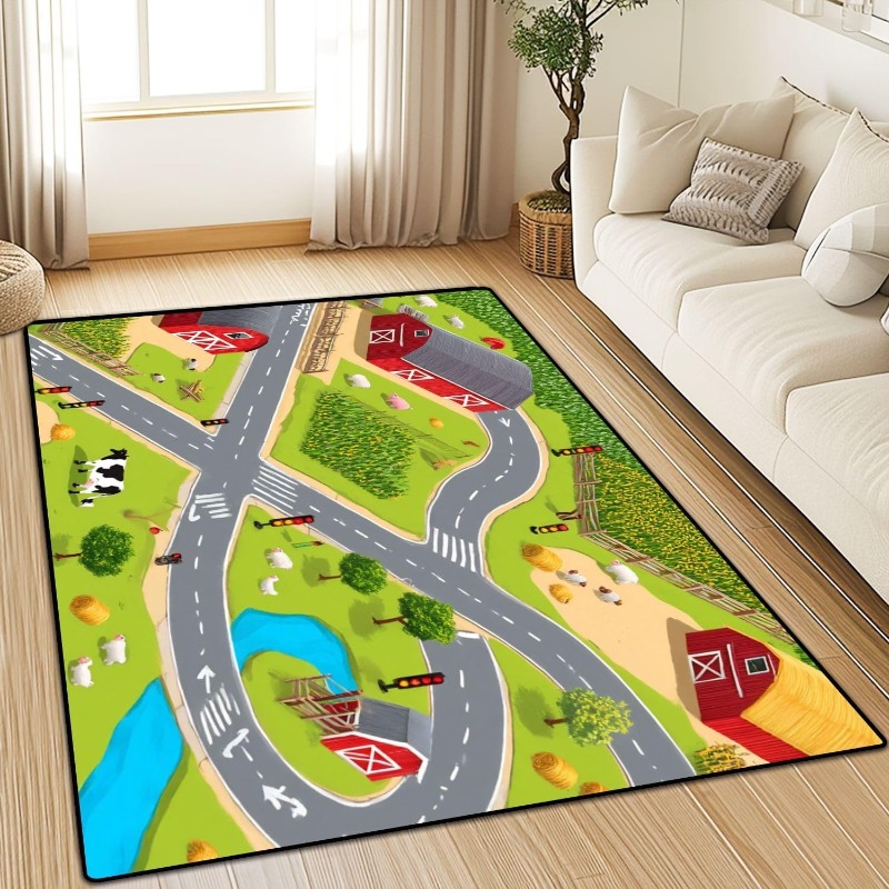 Farm Traffic Pattern Carpet Ba - Commercial Road Printing 리뷰 및 가격