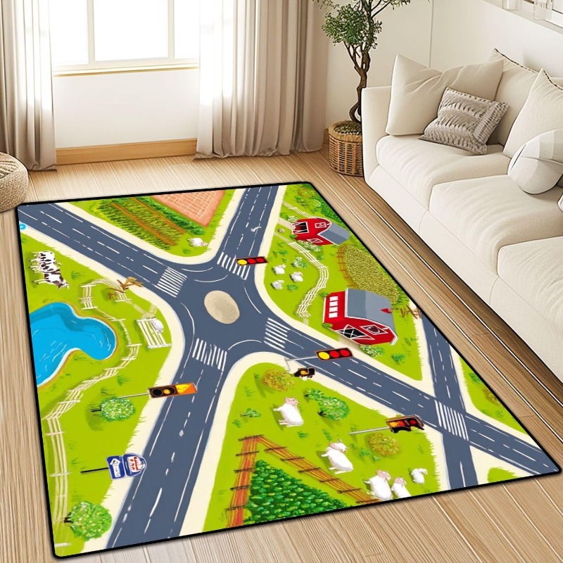Farm Traffic Pattern Carpet Ba - Commercial Road Printing 리뷰 및 가격