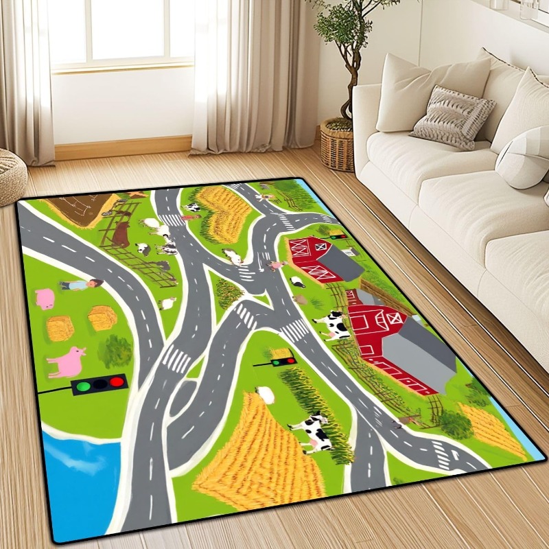 Farm Traffic Pattern Carpet Ba - Commercial Road Printing 리뷰 및 가격
