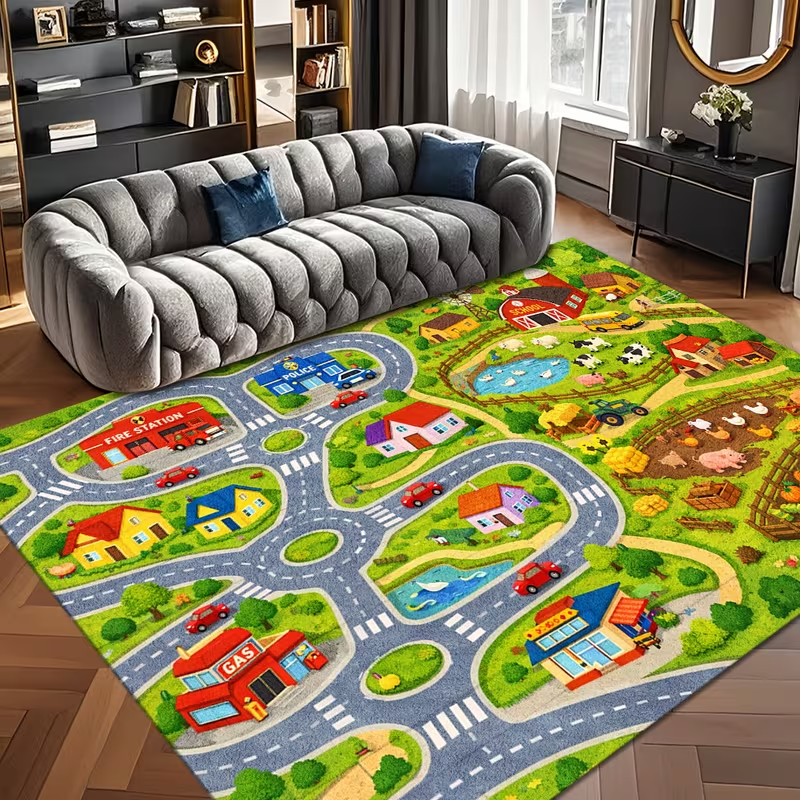 Cute City Traffic Road Play Ar - Commercial Road Printing 리뷰 및 가격