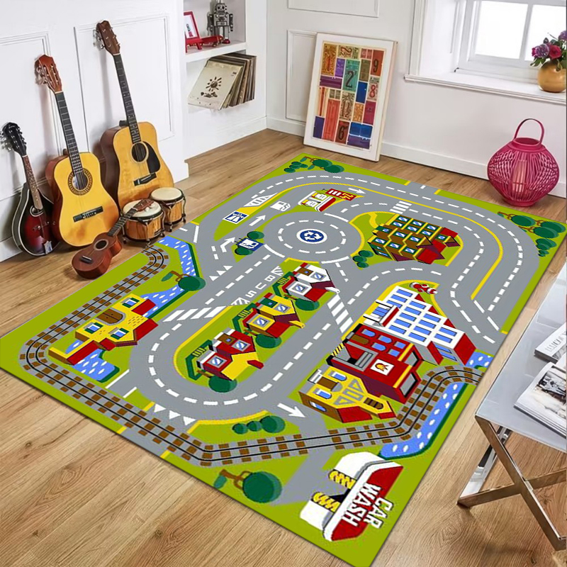 Cartoon City And Zoo Road Map  - Commercial Road Printing 리뷰 및 가격