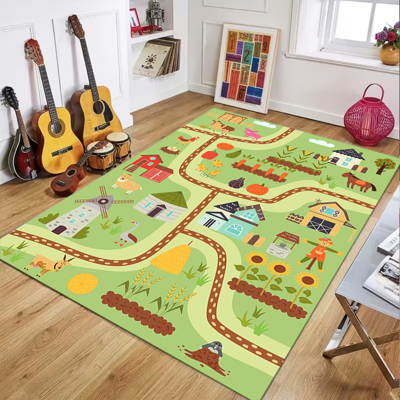Cartoon City And Zoo Road Map  - Commercial Road Printing 리뷰 및 가격