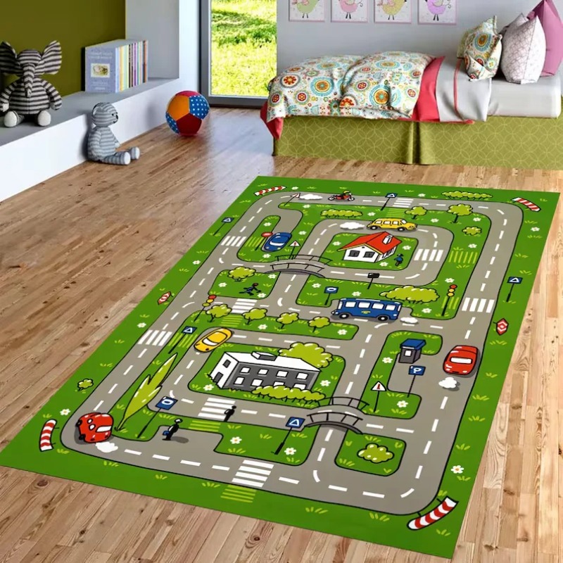 Cartoon City Traffic Road Map  - Commercial Road Printing 리뷰 및 가격