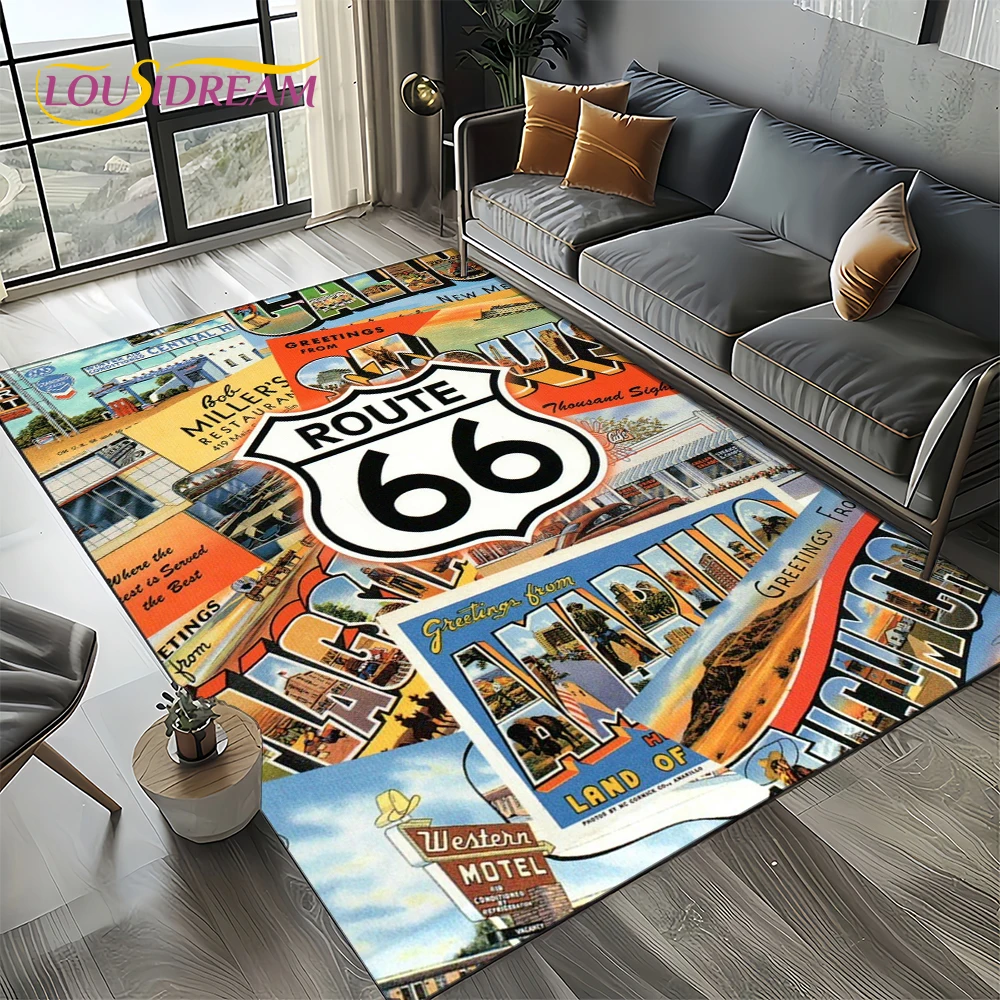 Route 66 Retro America Histori - Commercial Road Printing 리뷰 및 가격