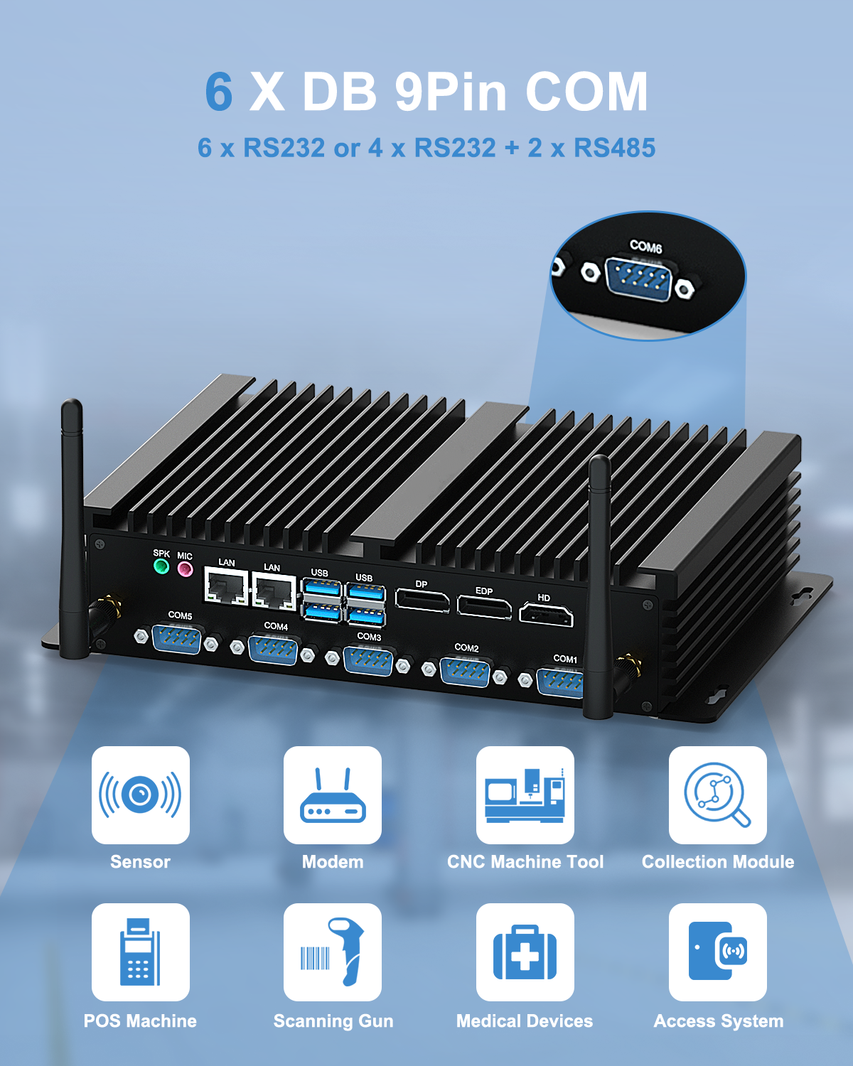 i7 8550U Fanless Mini PC Dual  - Commercial Printing Factory 리뷰 및 가격