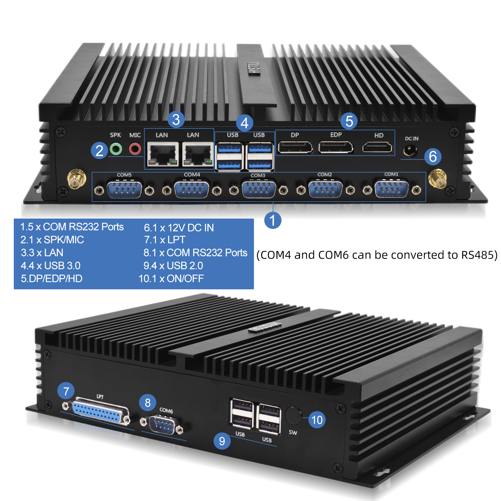 i7 8550U Fanless Mini PC Dual  - Commercial Printing Factory 리뷰 및 가격