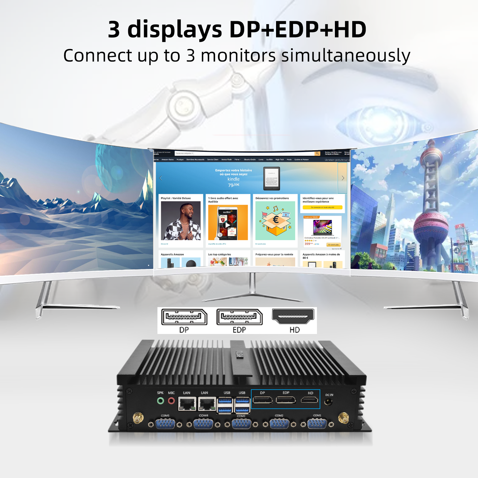 i7 8550U Fanless Mini PC Dual  - Commercial Printing Factory 리뷰 및 가격