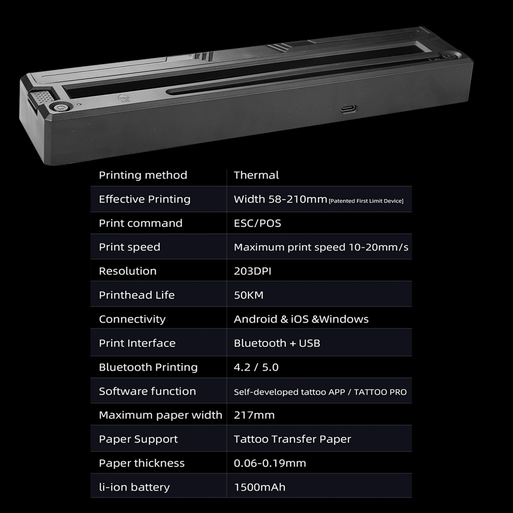 Wireless Tattoo Printer Blueto - Foil Transfer Machine 리뷰 및 가격