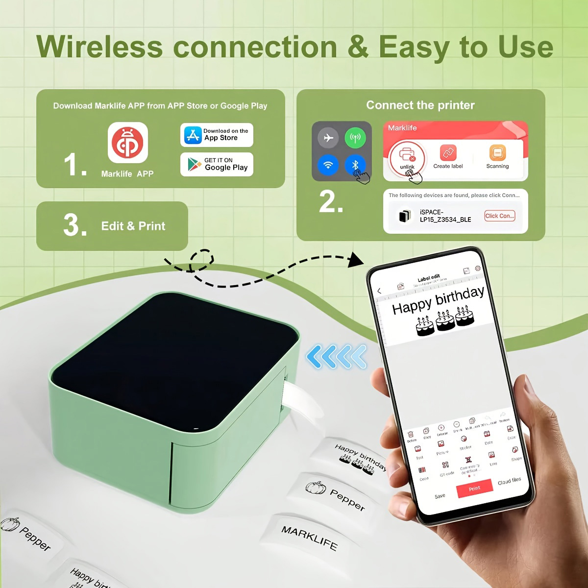 Marklife P15 Label Printer Por - Commercial Printing Labels 리뷰 및 가격