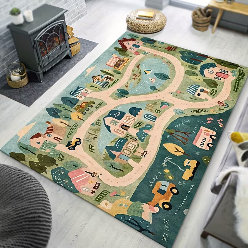 Cartoon Country Town Road Car  - Commercial Road Printing 리뷰 및 가격