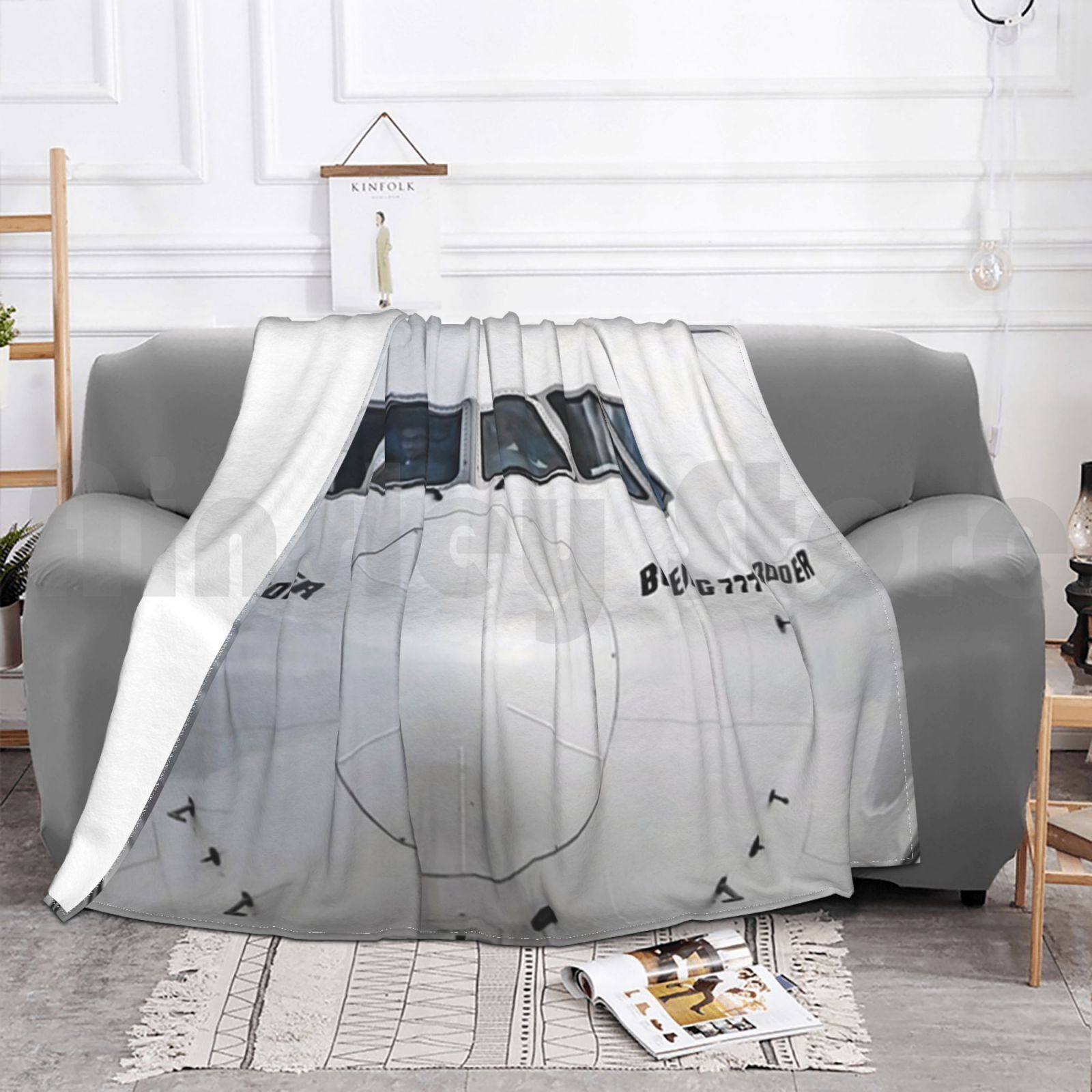 Boeing 777 Nose View Blanket F - Commercial Fabric Printing 리뷰 및 가격