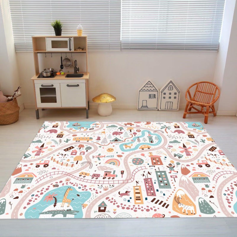 Cartoon Race Track City Highwa - Commercial Road Printing 리뷰 및 가격