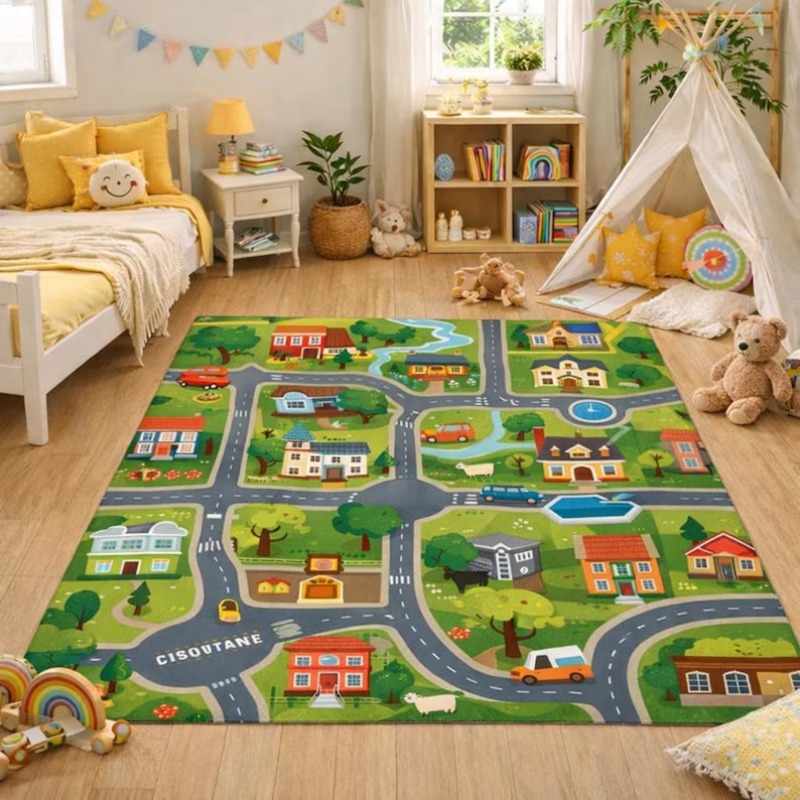 Cartoon Race Track City Highwa - Commercial Road Printing 리뷰 및 가격