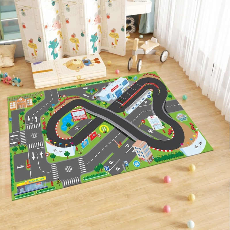 Cartoon Race Track City Highwa - Commercial Road Printing 리뷰 및 가격