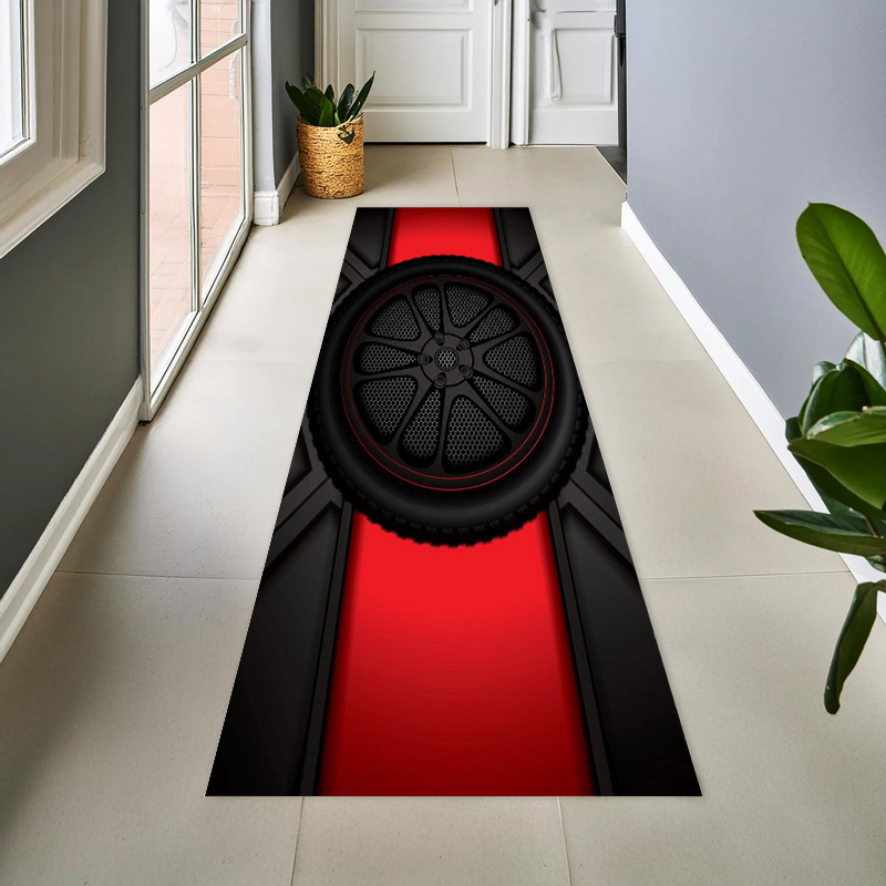 Black Red Tire Print Off-Road  - Commercial Road Printing 리뷰 및 가격