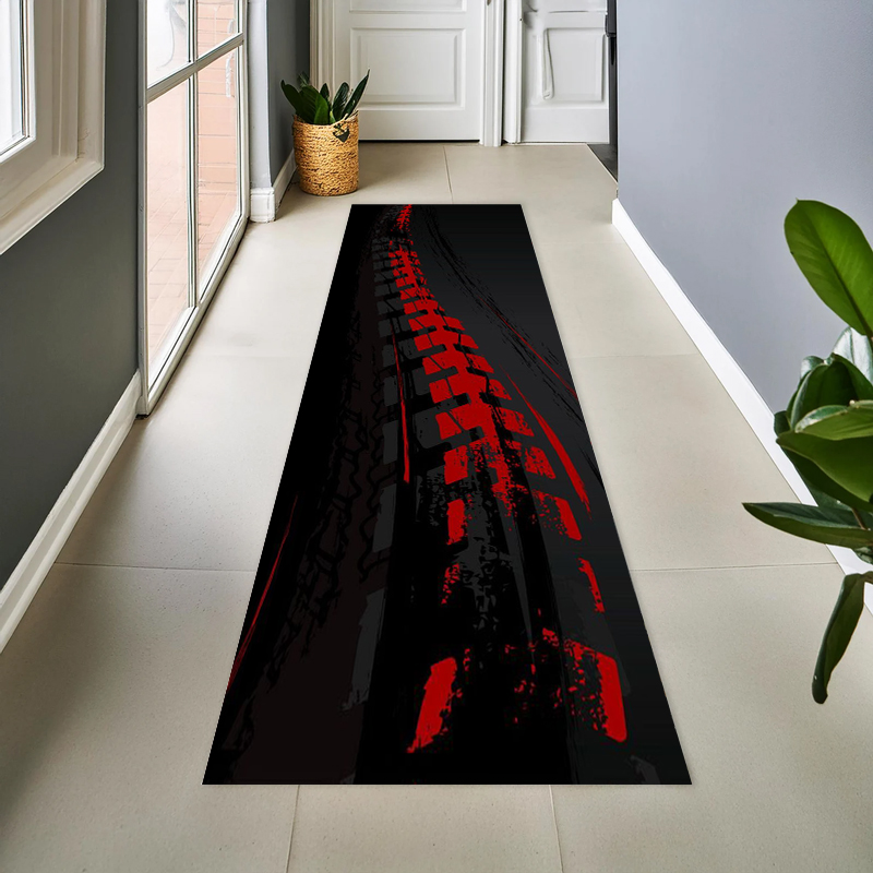 Black Red Tire Print Off-Road  - Commercial Road Printing 리뷰 및 가격